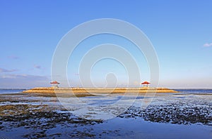 Balinese Pagodas on Karang beach at Sanur