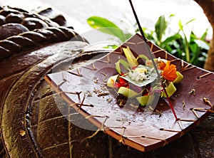 Balinese religious offerings