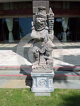 balinese statue are believed to be the guardians of a building or place in Bali