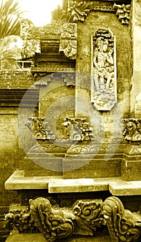 Balinese stone carving details
