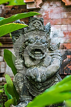 Balinese stone temple guardian