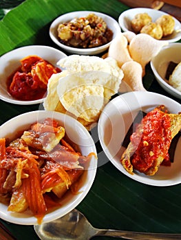 Balinese taster dishes, assorted cuisine