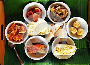 Balinese taster dishes, assorted cuisine