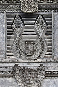 Balinese temple wall architecture