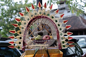 Balinese traditional decoration on Galungan Day