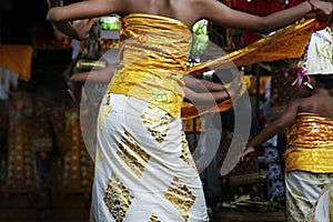 Balinese woman dancing in Bali-Indonesia