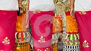 Balinese women with religious offering