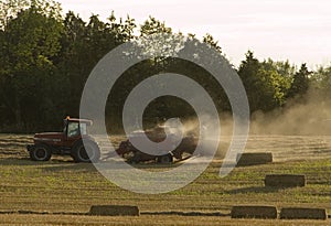 Baling hay