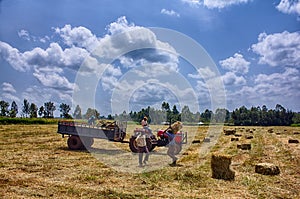 Baling hay