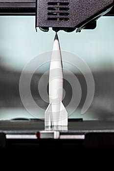 balistic missile or space shuttle from a 3d printer