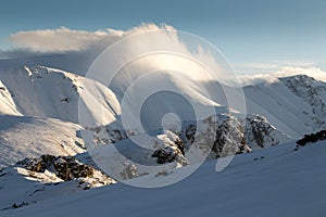 Balkan Mountains sunset