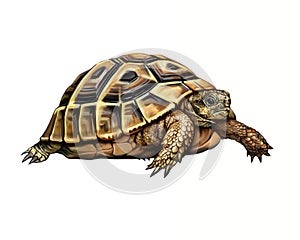 Balkan tortoise Testudo hermanni