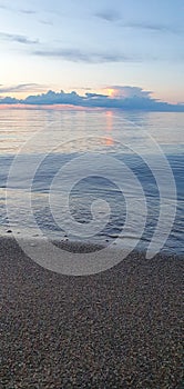 Balkhash lake sunset