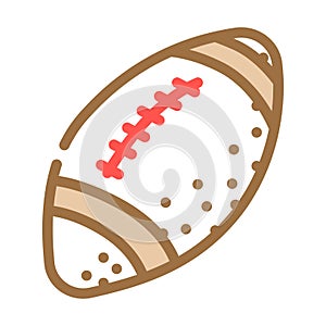 ball american football play accessory color icon vector illustration