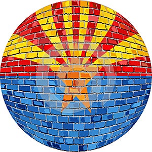Ball with Arizona flag - Illustration photo