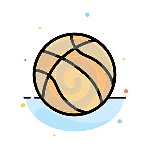 Ball, Basketball, Nba, Sport Abstract Flat Color Icon Template