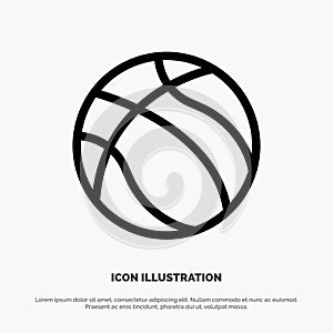 Ball, Basketball, Nba, Sport Line Icon Vector
