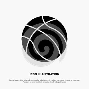 Ball, Basketball, Nba, Sport solid Glyph Icon vector