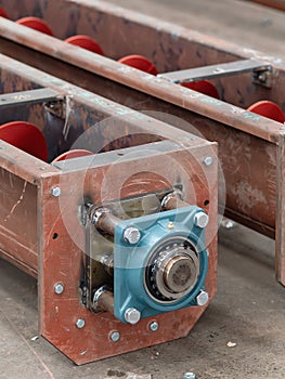 Ball bearing on screw conveyor at a workshop