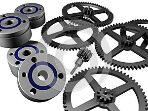 Ball bearings and cog-wheels