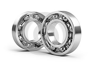 Ball Bearings isolated on white background