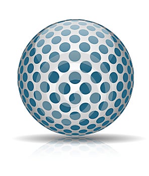 Ball with blue circles