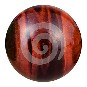 Ball from bull's eye natural mineral gemstone