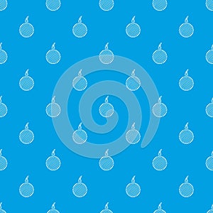 Ball candle pattern vector seamless blue