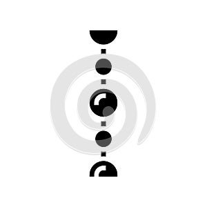 ball chain glyph icon vector illustration