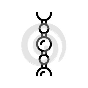 ball chain line icon vector illustration