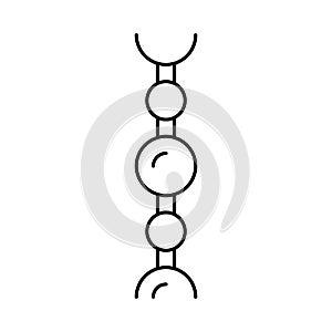 ball chain line icon vector illustration