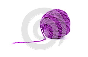 Ball clew of mauve wool photo