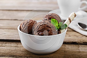 Ball coffee chocolate ice cream