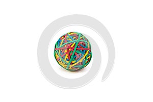 Ball of Colored Rubber Bands