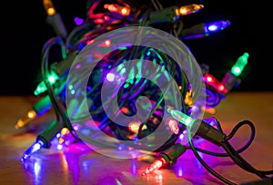 Ball of Colorful Christmas Lights