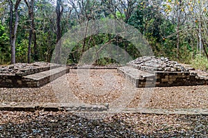 Ball Court at the archaeological park Copan, Hondur