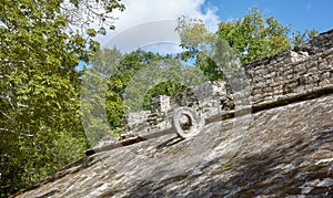 Ball court juego de pelota at Coba, Yucatan, Mexico photo