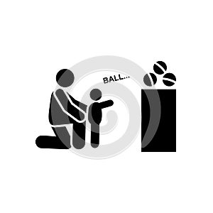 Ball, crying, child, father icon. Element of parent icon. Premium quality graphic design icon. Signs and symbols collection icon