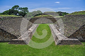 Ball game in an ancient city photo