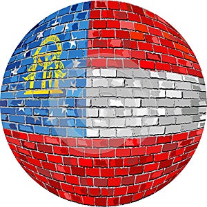 Ball with Georgia flag - Illustration photo