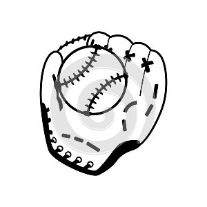 Ball glove baseball sport design