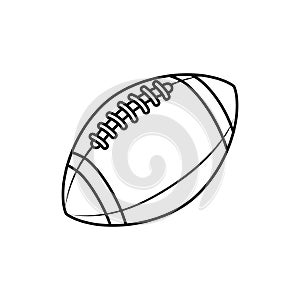Ball icon vector. American football ball illustration sign. Sport symbol or logo.