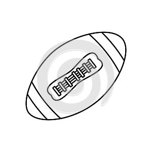 Ball icon vector. American football ball illustration sign. Sport symbol or logo.