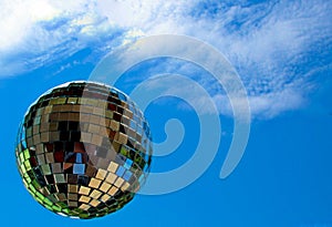 The ball levitating in the sky