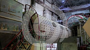 Ball mill at a cement factory
