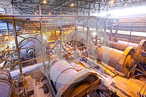 Ball mills in a copper mine