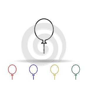 ball multi color style icon. Simple thin line, outline vector of web icons for ui and ux, website or mobile application