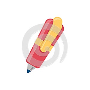 Ball pen flat icon
