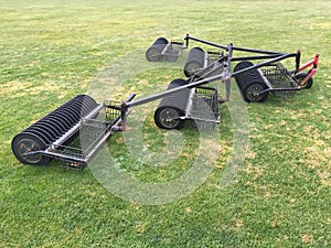Ball picker cart to pick up Golf balls at driving range