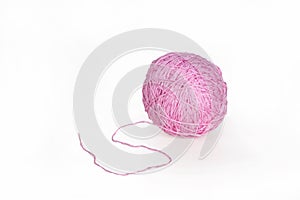 Ball of pink yarn